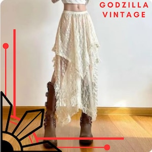 GodzilaVintage | Asymmetrical Skirt Fairycore Women Vintage