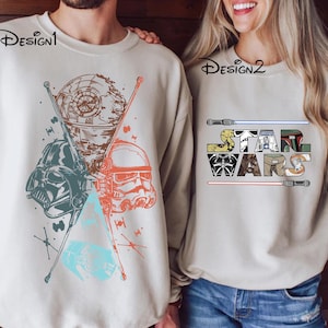 Vintage Star Wars 2 Sides Shirt, May The Force Be With You Shirt, Family Vacation 2025 Tee, Star Wars Shirt, Galaxy Wars Vintage Style Shirt