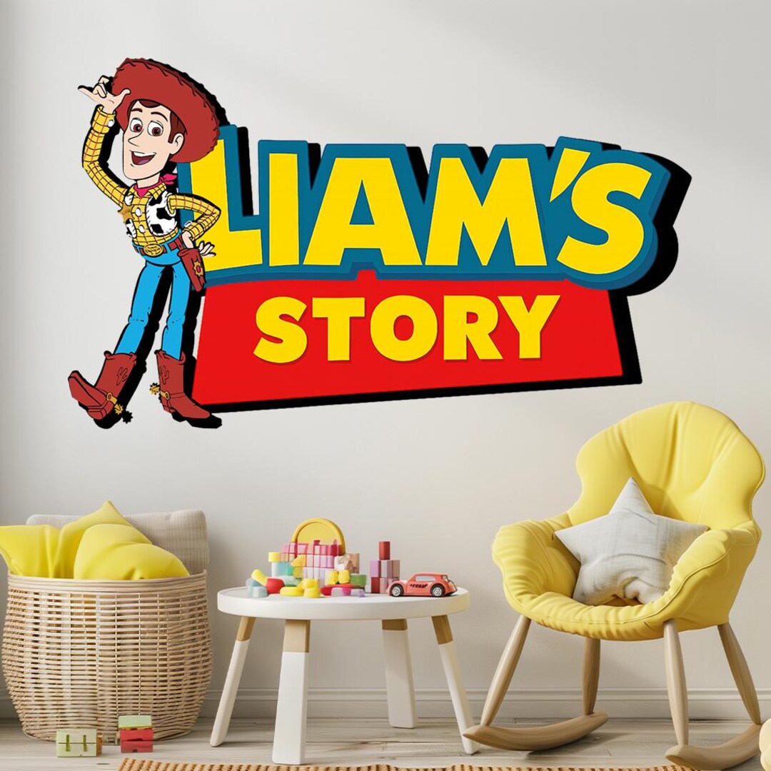 Toy Story Custom Name Game Room Wooden Wall Decor, Personalized Kids ...