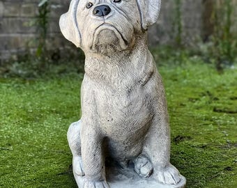 コンクリートブルドッグ像 屋外犬庭装飾 セメントブルドッグ彫刻 石の