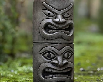 Tiki Totem Pole Sculpture Tropical Island Decor Outdoor Polynesian