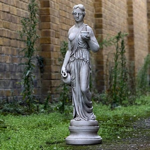 Elegant greek goddess statue Classical garden decor Outdoor woman sculpture Concrete greek goddess figurine Yard ornament Timeless beauty