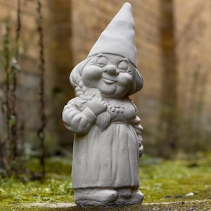Garden gnome statue Concrete elf decoration Stone troll figurine Yard dwarf Concrete ornament Outdoor funny sculpture Cement gnome Lawn gift
