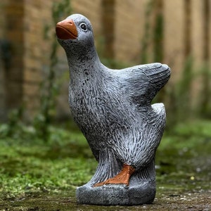 Concrete goose decoration Stone goose statue Outdoor duck figurine Cement animal ornament  Yard duck sculpture Farmer decoration Lover gift