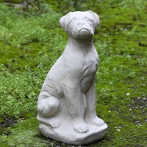 Concrete Boxer dog statue Cement Boxer dog figurine Dog figurine Garden memorial Pet memorial sculpture Outdoor yard decor Dog grave marker