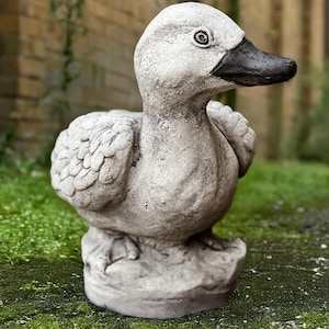 Amazing goose figurine Concrete duck sculpture Stone bird decoration Cement goose ornament Duck lover gift Handmade statue Front door decor