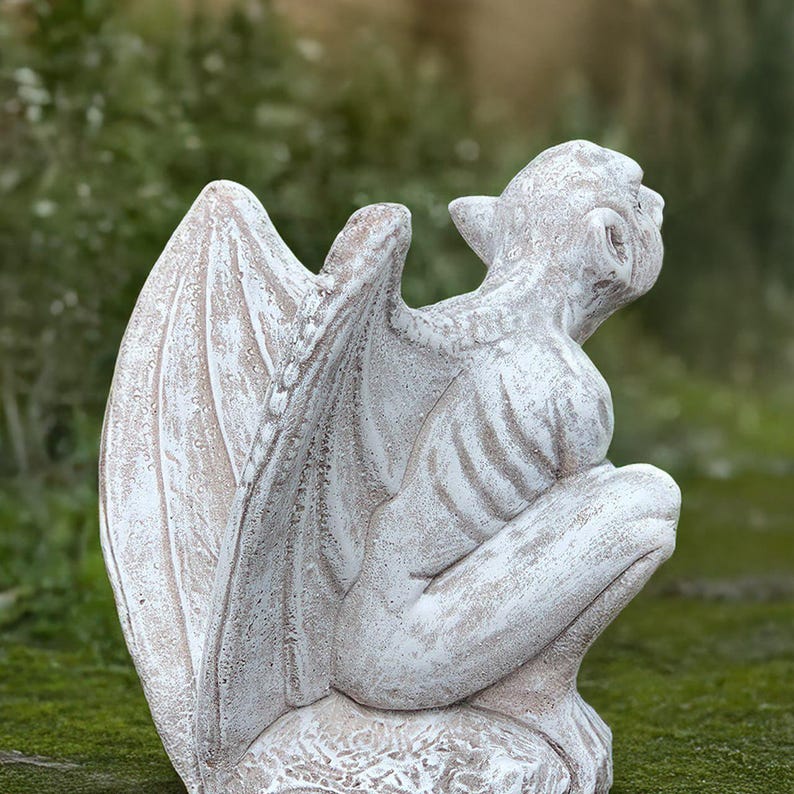 Concrete Gargoyle Statue Stone Gothic Monster Decoration Outdoor Demon ...