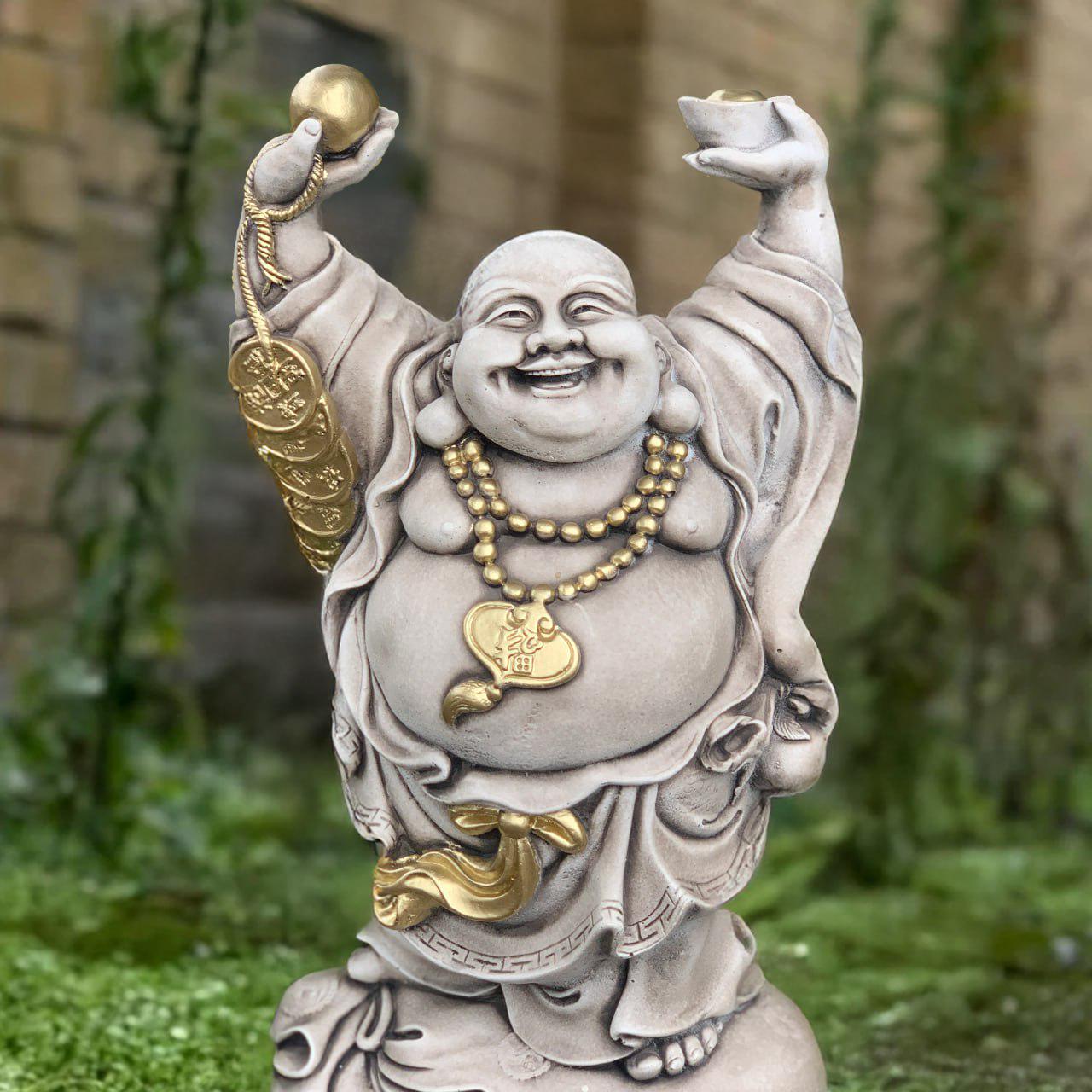 Smiling Buddha Statue Outdoor Happy Buddha Figurine Japanese