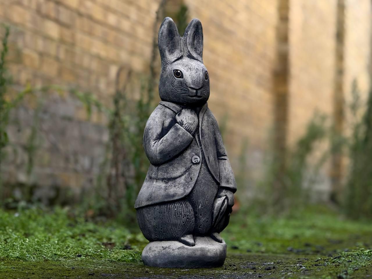 Peter Rabbit Headstone Stone Peter Rabbit Statue Concrete Rabbit Garden and Home Figurine ...