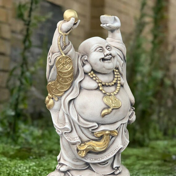 Smiling Buddha Statue Outdoor Happy Buddha Figurine Japanese