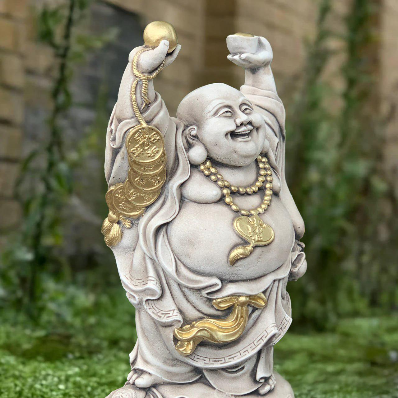 Smiling Buddha Statue Outdoor Happy Buddha Figurine Japanese