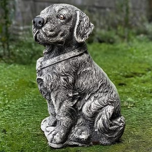 Garden Labrador statue Concrete Labrador figurine Outdoor dog decoration Stone pet sculpture Memorial Labrador ornament Labrador lover gift