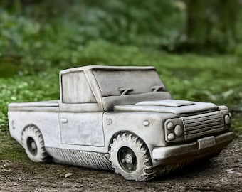 Outdoor Blumentopf Auto Statue Beton Pflanzer Figur Massive Blumentopf Verzierung Handgemachter Blumentopf Yard Art Pick-up Liebhaber Geschenk Rasendekor