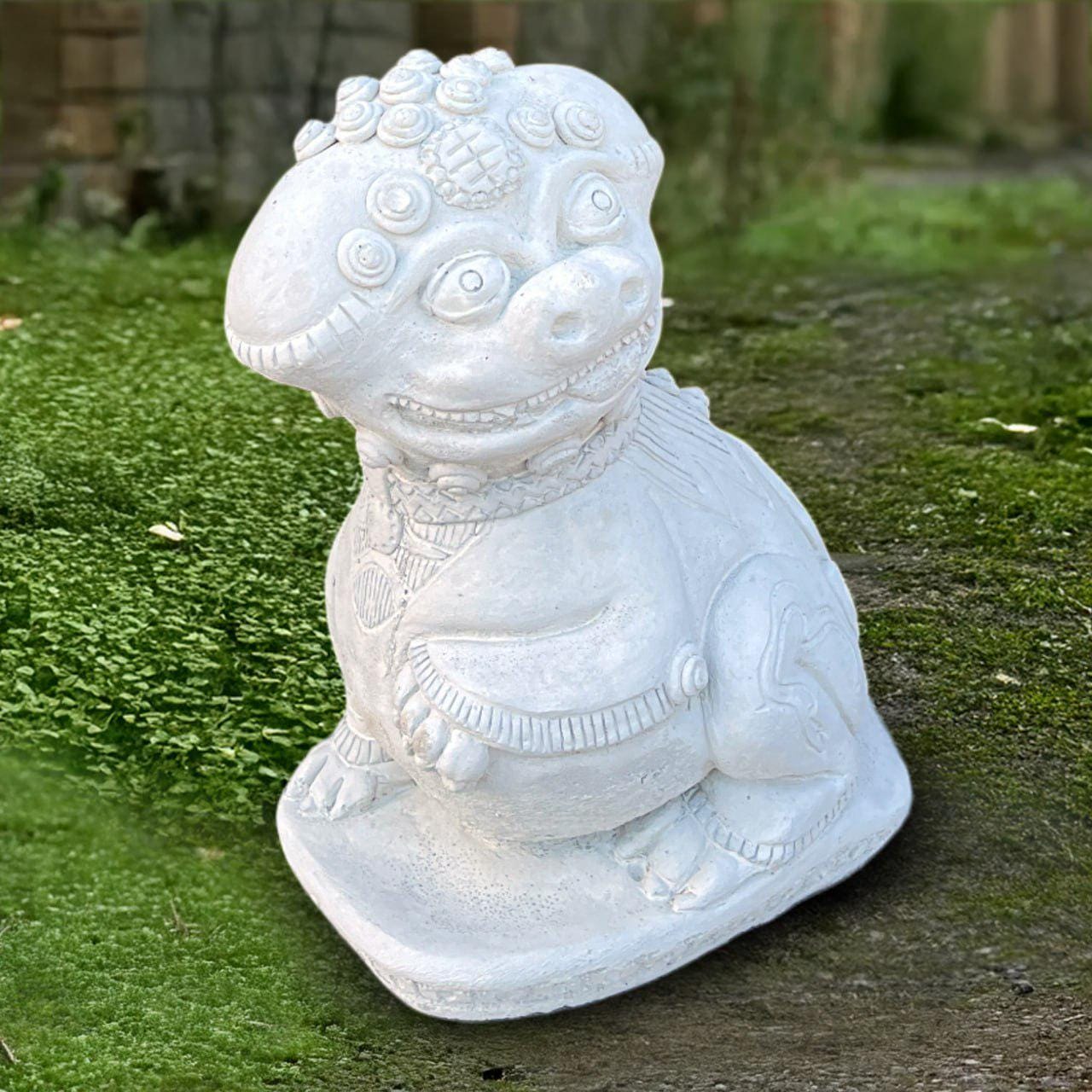 犬彫刻付き コンクリート 陶器 オーナメント コンクリート製の犬の彫刻 屋外用の犬の像 セメント製の動物の