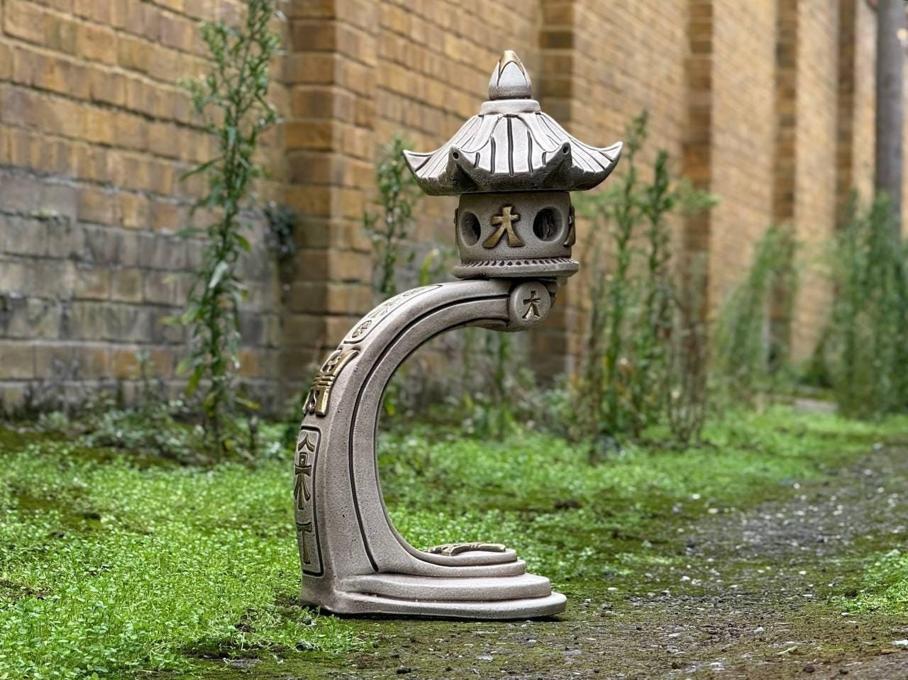 緑色 女性像装飾 インテリア小物コンクリート製