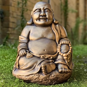 Ogromna rzeźba Buddy Siedząca na zewnątrz statua Buddy Betonowa figurka Buddy Japońska ozdoba Dekoracja Feng Shui Medytacja Sztuka Prezent