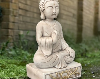 Large Buddha statue Concrete meditation Buddha sculpture Outdoor Buddha decor Handmade Buddha Zen garden ornament Buddha lover gift Yard art