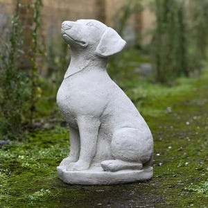Amazing sitting Labrador statue Cement pet figurine Charming yard ornament Dog lover gift Dog memorial sculpture Cement animal figurine