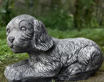 Cute Cocker spaniel sculpture Stone dog figurine Concrete animal statue Animal decoration Spaniel lover gift Handmade spaniel decor Yard art