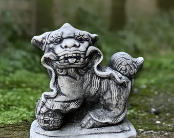 コンクリート製の守護獅子像 石造りの中国製犬彫刻 屋外用 犬用