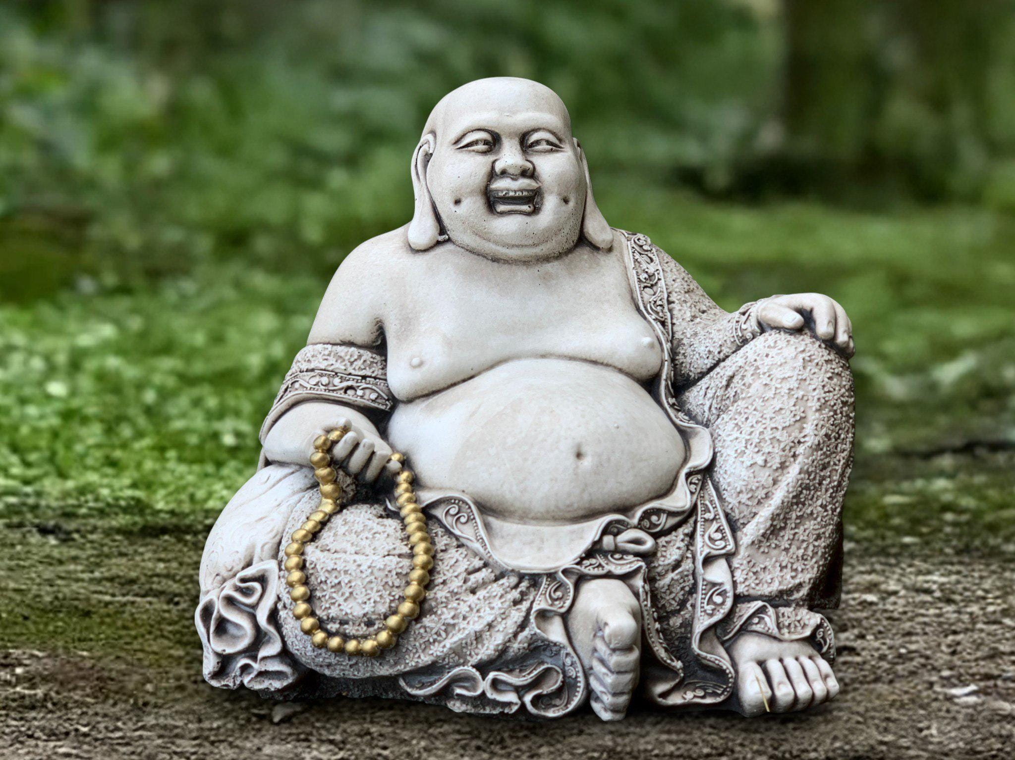 Sitting Buddha Statue Concrete Feng Shui Sculpture Outdoor Happy Sitting Buddha Statue Concrete Feng Shui Sculpture Outdoor Happy