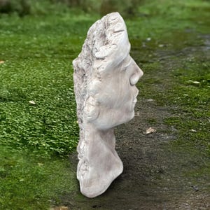 Large Head Sculpture Concrete Head Statue Outdoor Human Bust Figurine ...