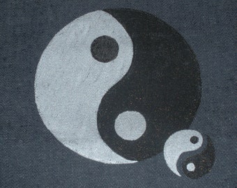 ying yang painted pillow