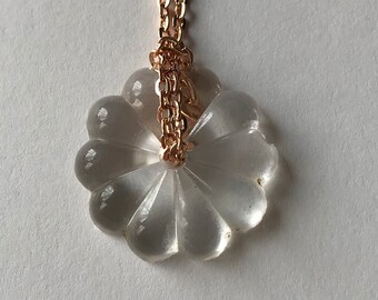 repurposed glass flower necklace