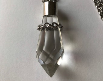 repurposed glass crystal necklace