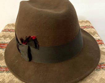 Sz. Large (approx. 7 1/4) | Vintage DORFMAN PACIFIC Brown 100