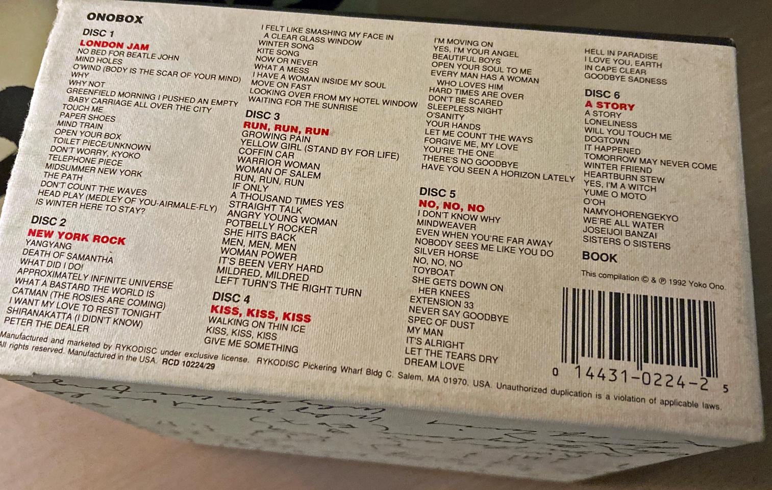 ONOBOX by Yoko Ono. Box Set, Pamplets & 6 Cds. - Etsy