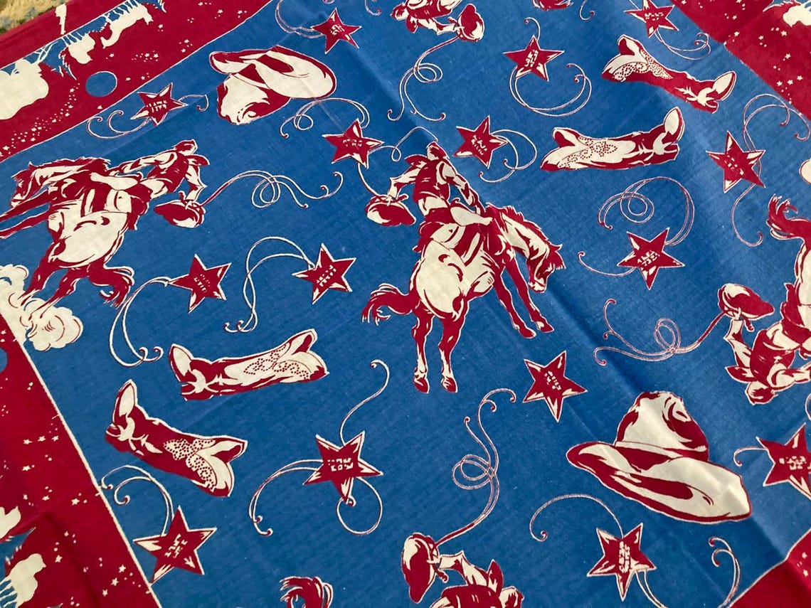 1940s Cowboy Bronc Rider Wild Rag - Etsy