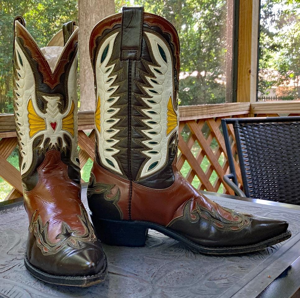 ドンキホーテ　DONQUIJOTE ウエスタンブーツ　ダークブラウン　23.5 Don Quijote Boots - Etsy