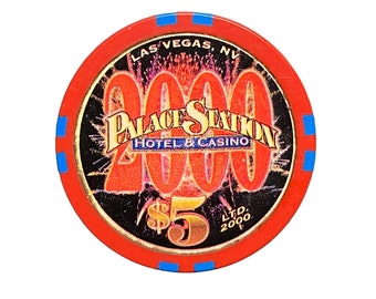 PALACE STATION 2000 Five Dollar Commemorative  Casino Chip - Limited Edition - Millennium - Y2K