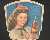 Vintage 1940 39 s Shirley Temple RC COLA Advetising Movie Theather Giveaway Fan quot I 39 ll Be Seeing You quot with Ginger Rogers Joeseph Cotton