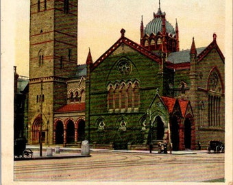 OLD SOUTH CHURCH Antique Postcard - Boston, Massachusetts - Postmarked August 7, 1911