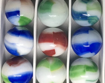 SHOOTER MARBLES COMET STUNNING 4 x 25mm NEW 1/"