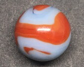 Christensen Agate Two Color Light Blue Swirl Marble - Near Mint - 5 8 quot