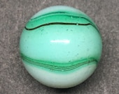 Peltier Rainbo Oxblood Marble - Near Mint - White Green With Horse Hair Oxblood - 5 8 Inches
