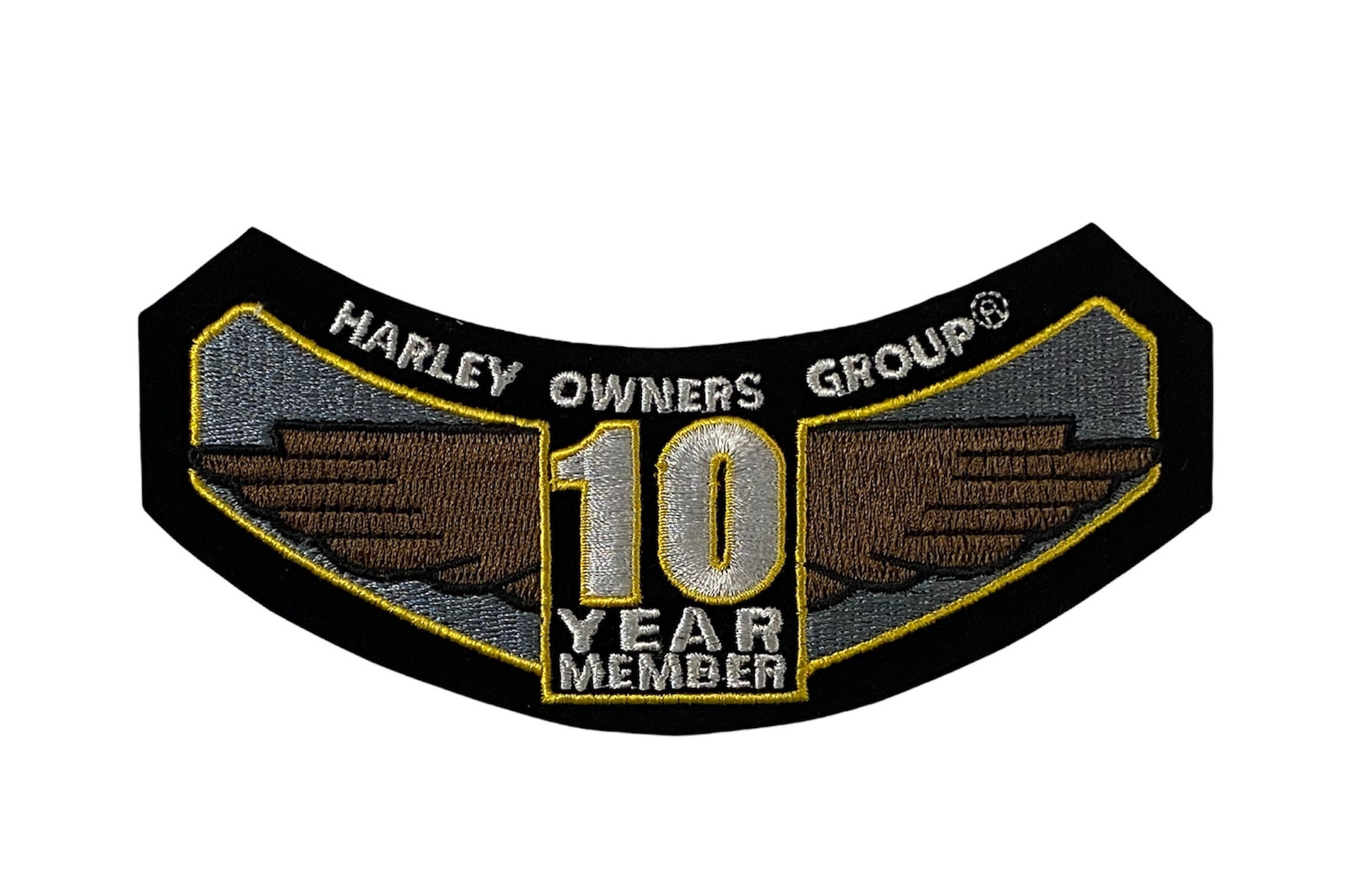 Harley Davidson HOG Motorcycle Patch - Harley Owners Group 10 Year