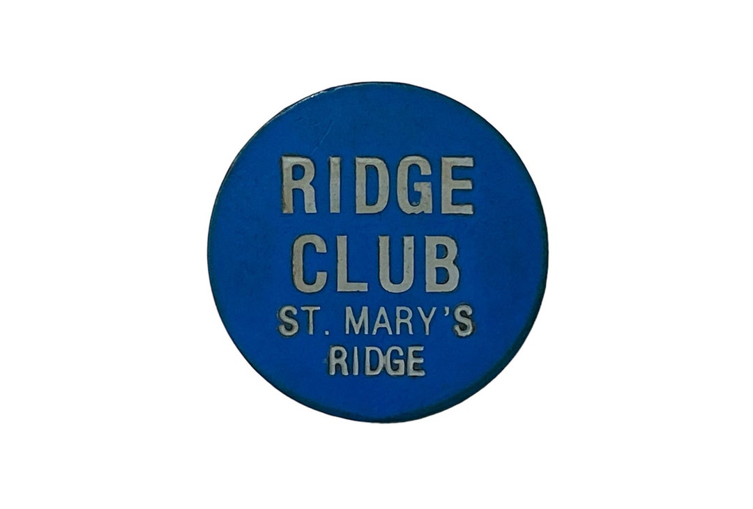RIDGE CLUB St. Mary's Ridge, Wisconsin - Blue Advertising Trade Token ...