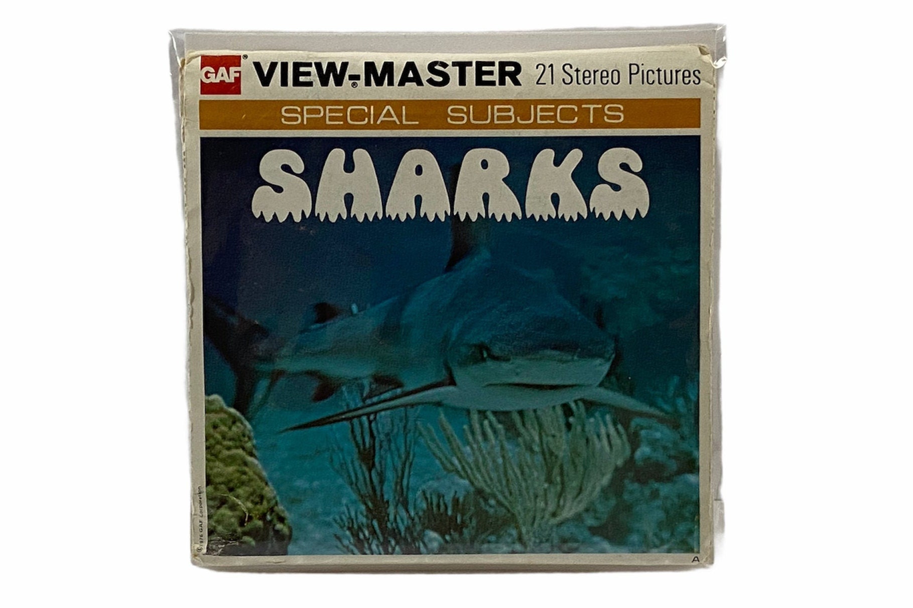 SHARKS- View-Master Reel Set - Special Subjects Series - GAF - G5 Packet -  B621 - 1975