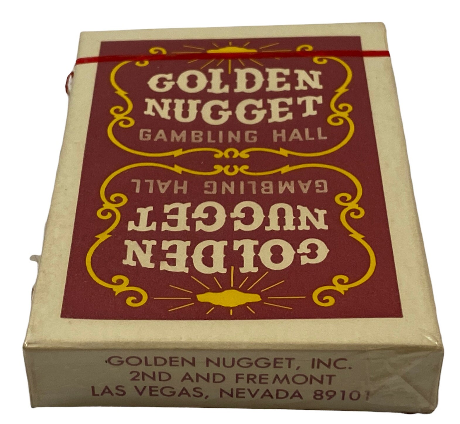 GOLDEN NUGGET Unopened Playing Cards - Red Deck - Stamp