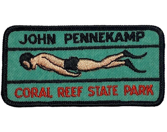 JOHN PENNEKAMP Coral Reef State Park Souvenir Travel Patch Key Largo ...