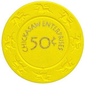 CHICKASAW ENTERPRISES .50 Casino Chip - 50 Cent Chip - Oklahomha