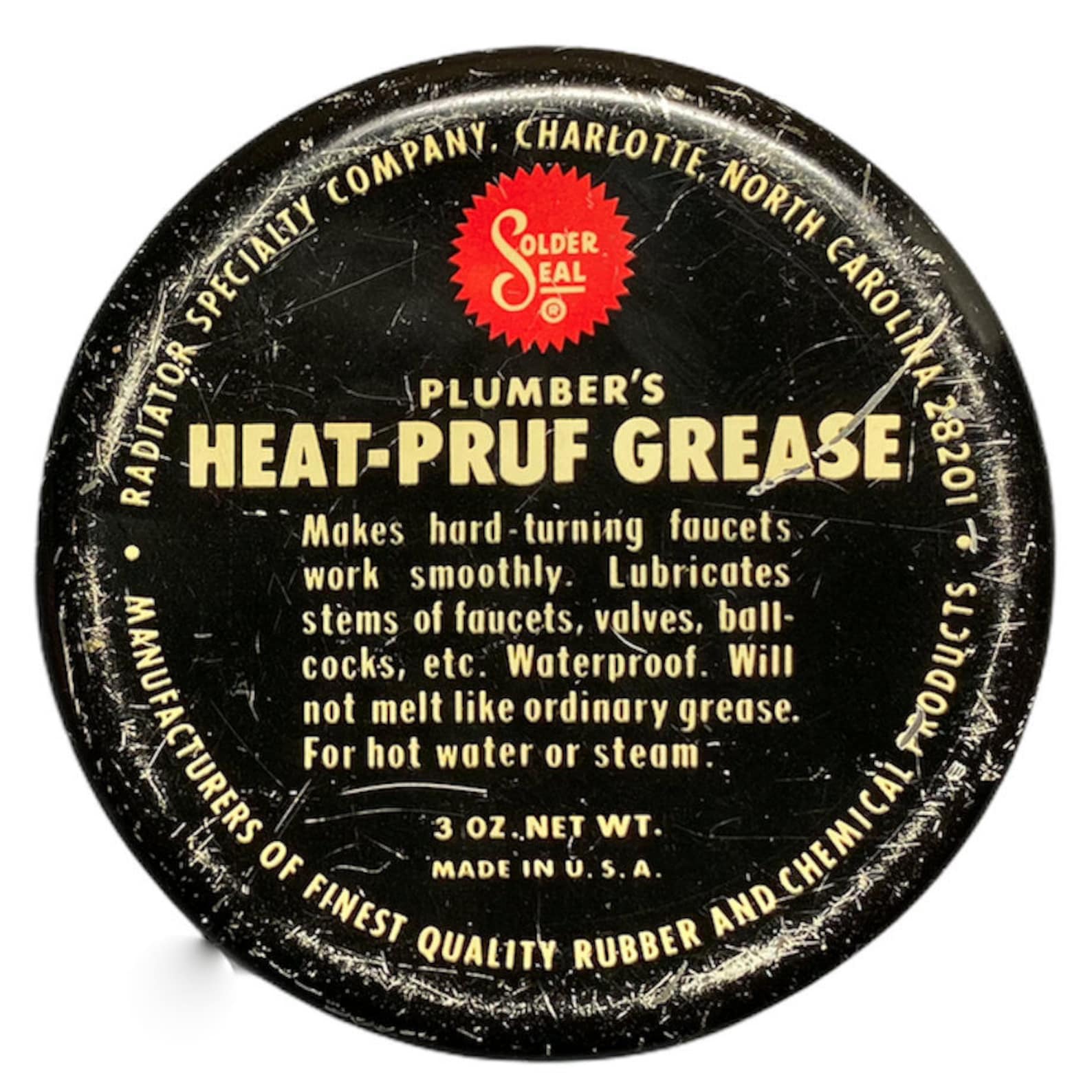 Plumber's HEATPRUF GREASE Tin Vintage Advertising Etsy