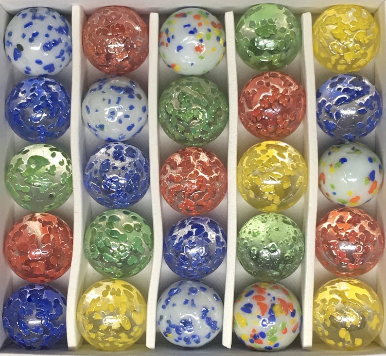 Stardust Assorted Speckled Marbles Others Fairy Boxed Set 25 Collector Quality Marbles Vacor MEGA MARBLE Lot Stellaris