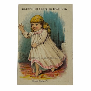 ELECTRIC LUSTRE STARCH - Werbekarte - "Best Laundry Starch In The World" - 1800er Jahre