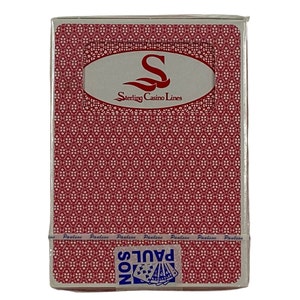 STERLING CASINO LINES Cartes à jouer non ouvertes - Red Deck - Paulson Regulation Casino Cartes à jouer - New Old Stock
