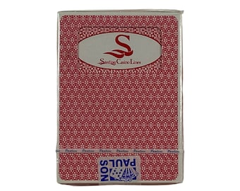 STERLING CASINO LINES Unopened Playing Cards - Red Deck - Paulson Regulation Casino Playing Cards - New Old Stock